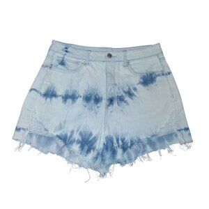 American Eagle High Waist Cut Off Acid Wash Tie Dye Size 8 Shorts